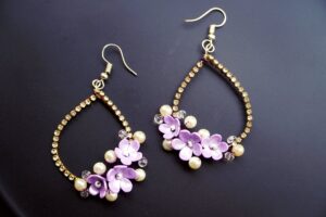 Flower Hoop Earrings