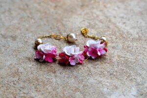 White Rose Flower Bracelet